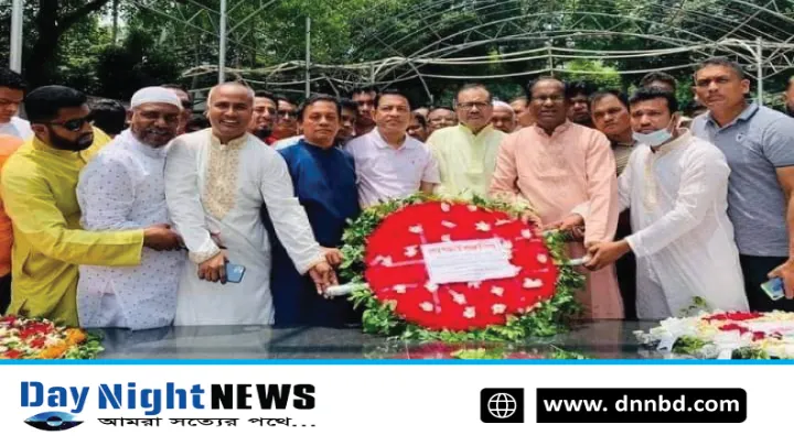 বঙ্গবন্ধুর প্রতিকৃতিতে কমলনগর উপজেলা আওয়ামী লীগের নতুন কমিটির শ্রদ্ধা নিবেদন